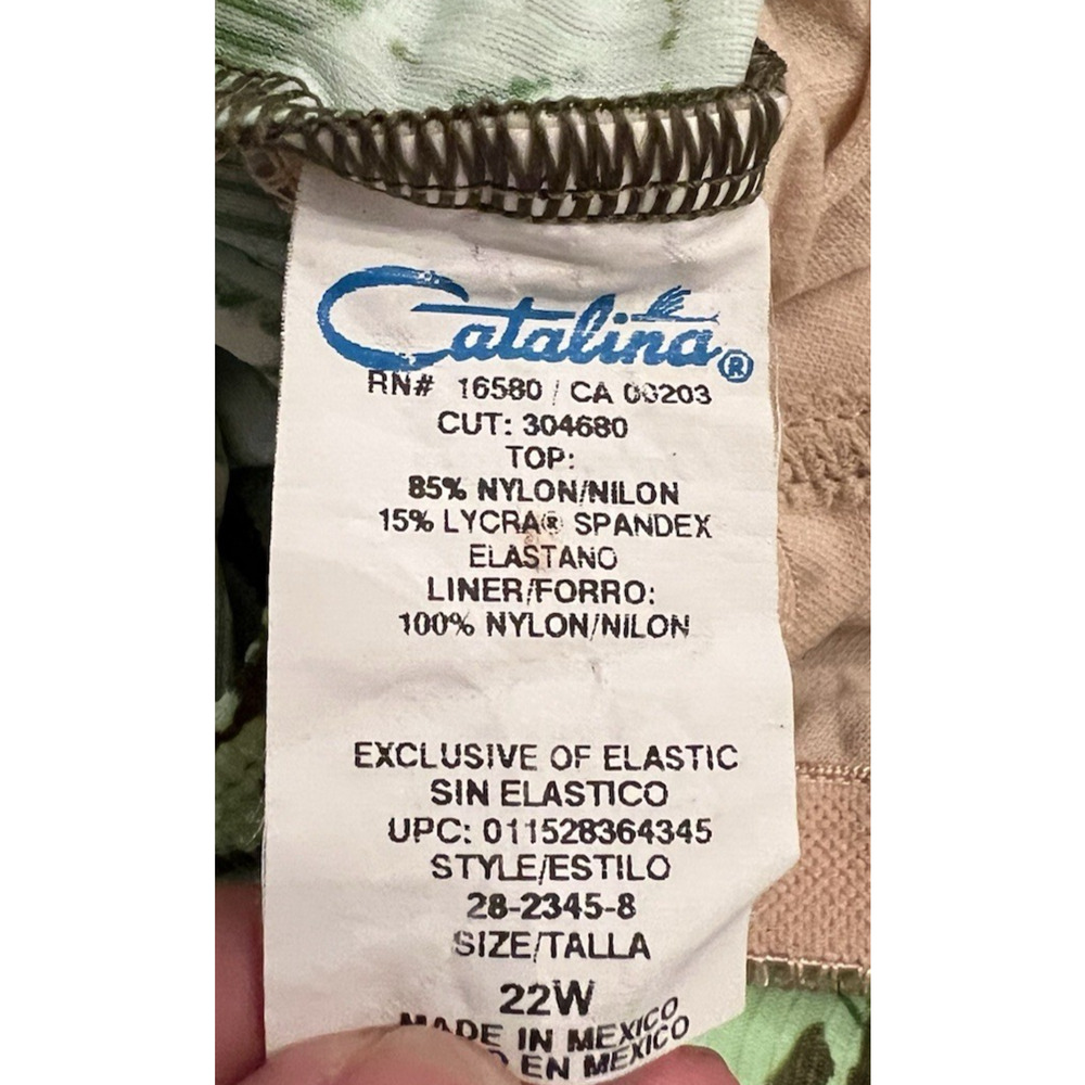 CATALINA Women’s Size 22W Black & Green 2 Piece Tankini Swimsuit Vacation Summer - Picture 14 of 14